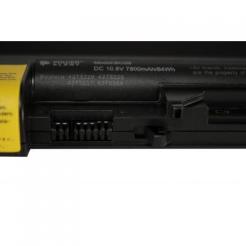 Аккумулятор для ноутбука LENOVO ThinkPad R400 (FRU 42T5264) 10.8V 7800mAh PowerPlant (NB00000240)