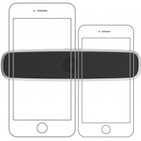 Автодержатель Baseus Double clip Vehicle Mount (Horizontal type) Silver