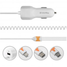 Автомобильное зарядное устройство ColorWay (CW-CHA006-WT)