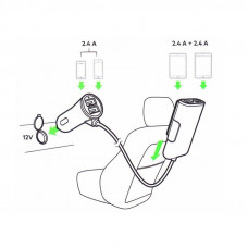 Автомобильное зарядное устройство ColorWay (CW-CHA005-BK)