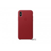 Чехол для Apple iPhone X Leather Case PRODUCT RED (MQTE2)
