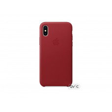 Чехол для Apple iPhone X Leather Case PRODUCT RED (MQTE2)