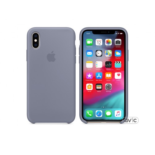 Чехол для Apple iPhone XS Silicone Case Lavender Gray (MTFC2)