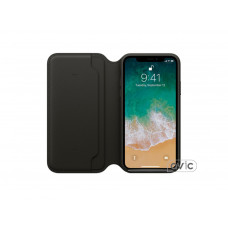 Чехол для Apple iPhone X Leather Folio Black (MQRV2)