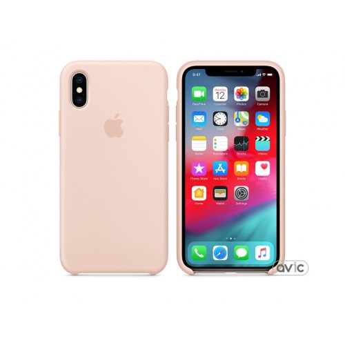 Чехол для Apple iPhone XS Silicone Case Pink Sand (MTF82)