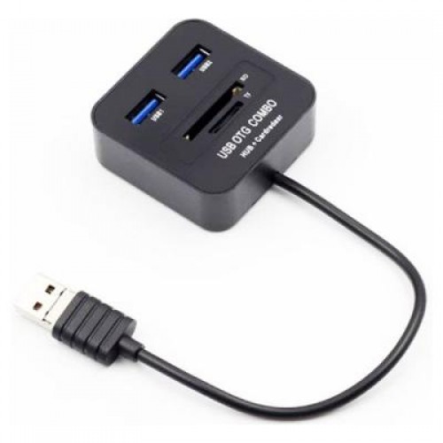 Концентратор Lapara LA-MicroUSB-OTG-HUB-CR black