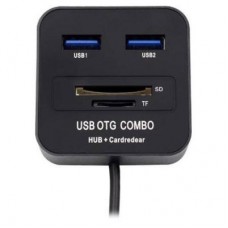 Концентратор Lapara LA-MicroUSB-OTG-HUB-CR black