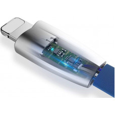 Кабель Rock Dog Lightning Charge & Sync flat cable 1.2M Blue