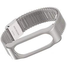 Ремешок Metallic Strap Fleet Chain For Mi Band 2 Silver