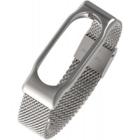 Ремешок Metallic Strap Fleet Chain For Mi Band 2 Silver