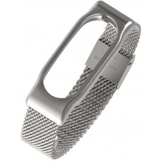 Ремешок Metallic Strap Fleet Chain For Mi Band 2 Silver
