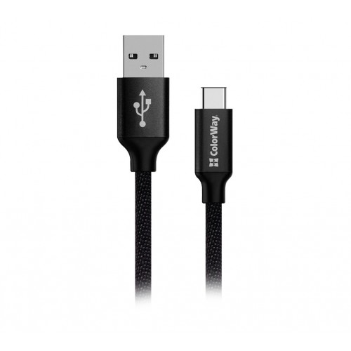 Кабель ColorWay USB-USB Type-C, 1м Black (CW-CBUC003-BK)