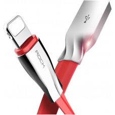 Кабель Rock Salmon lightning Charge & Sync flat cable 1 m Red