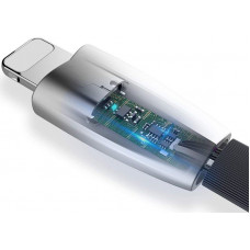 Кабель Rock Dog Lightning Charge & Sync flat cable 1.2M Black