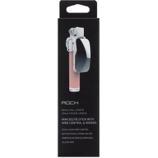Монопод Rock Mini selfie stick with lightning wire control & mirror Black