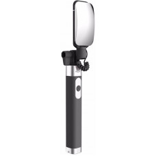 Монопод Rock Mini selfie stick with lightning wire control & mirror Black