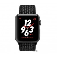 Apple Watch Nike+ Series 3 (GPS + Cellular) 38mm Space Gray Aluminum w. Black/Pure PlatinumSport L. (MQL82)