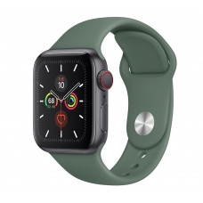 Apple Watch Series 5 (GPS+CELLULAR) 40mm Space Gray Aluminum Case with Sport Band Pine Green