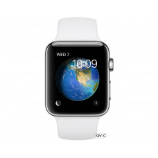 Apple Watch Series 2 38mm Stainless Steel Case with White Sport Band (MNP42)