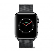 Apple Watch Series 3 (GPS + Cellular) 42mm Space Black Stainless Steel w. Space Black Milanese L. (MR1L2)