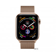 Apple Watch Series 4 GPS + Cellular 40mm Gold Stainless Steel Case w. Gold Milanese Loop (MTVQ2)