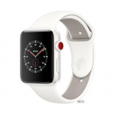 Apple Watch Edition Series 3 GPS + Cellular 42mm White Ceramic w. Soft White/Pebble Sport B. (MQKD2)