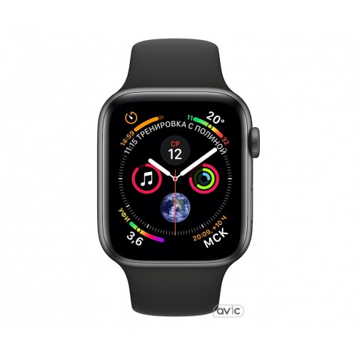 Apple Watch Series 4 40mm GPS+LTE Space Black Stainless Steel Case with Black Sport Band (MTVL2)