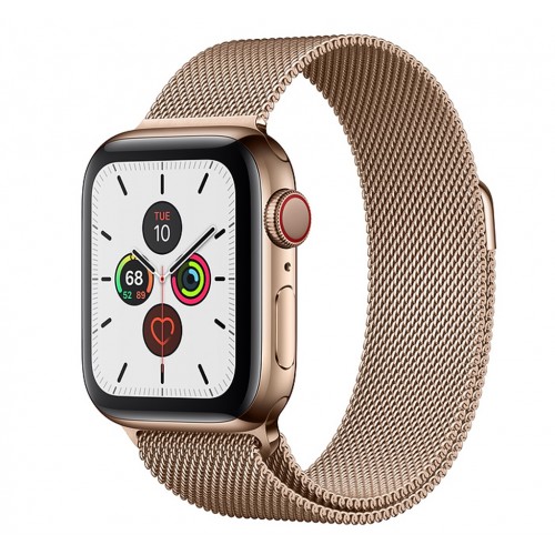 Apple Watch Series 5 LTE 44mm Gold Steel w. Gold Milanese Loop - Gold Steel (MWW62/MWWJ2)