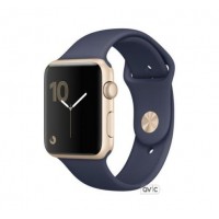 Apple Watch Series 2 42mm Gold Aluminum Case with Midnight Blue Sport Band (MQ152)