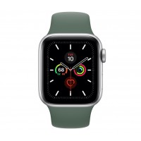 Apple Watch Series 5 (GPS+CELLULAR) 44mm Silver Aluminum Case with Sport Band Pine Green