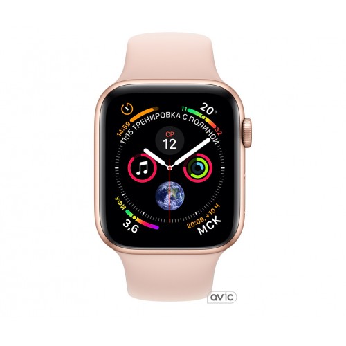 Apple Watch Series 4 (GPS) 40mm Gold Aluminum Case with Pink Sand Sport Band (MU682)