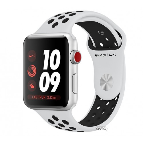 Apple Watch Series 3 Nike+ (GPS + LTE) 38mm Silver Aluminum w. Pure Platinum/BlackSport B. (MQM72)
