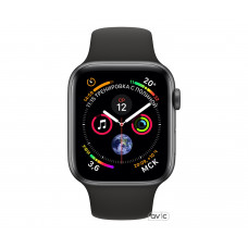 Apple Watch Series 4 (GPS) 44mm Space Gray Aluminum Case with Black Sport Band (MU6D2)