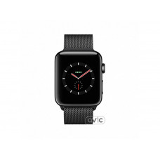 Apple Watch Series 3 + LTE 38mm Space Black Steel Case w. Black Milanese L. (MR1Н2)