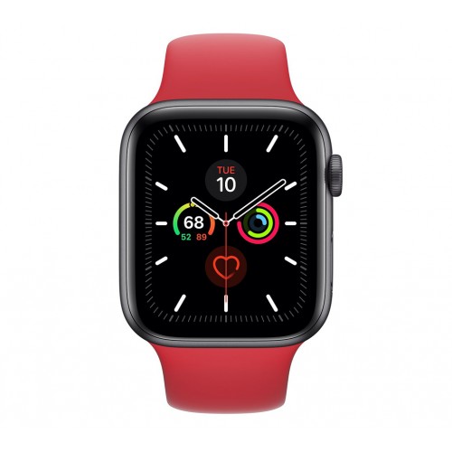 Apple Watch Series 5 (GPS+CELLULAR) 40mm Space Gray Aluminum Case with Sport Band Red