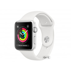 Apple Watch Series 3 GPS 38mm Silver Aluminum w. White Sport band (MTEY2)