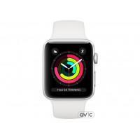 Apple Watch Series 3 GPS 38mm Silver Aluminum w. White Sport band (MTEY2)