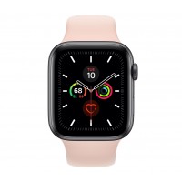 Apple Watch Series 5 (GPS+CELLULAR) 40mm Space Gray Aluminum Case with Sport Band Pink Sand