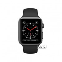 Apple Watch Series 3 (GPS+LTE) 38mm Space Gray Aluminum Case with Gray Sport Band (MR2Y2)