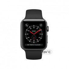 Apple Watch Series 3 (GPS+LTE) 38mm Space Gray Aluminum Case with Gray Sport Band (MR2Y2)