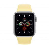 Apple Watch Series 5 (GPS) 44mm Silver Aluminum Case with Sport Band Lemon Cream