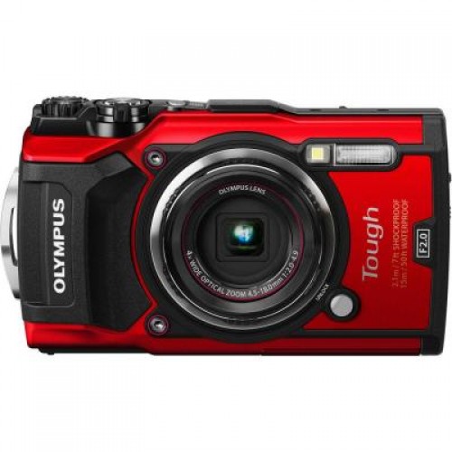 Фотоаппарат OLYMPUS TG-5 Red (Waterproof - 15m; GPS; 4K; Wi-Fi) + case (V104190RE010)