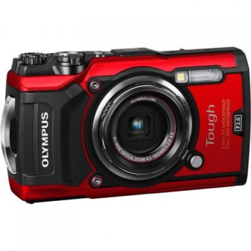 Фотоаппарат OLYMPUS TG-5 Red (Waterproof - 15m; GPS; 4K; Wi-Fi) + case (V104190RE010)