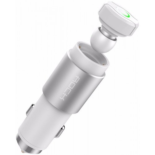 Гарнитура Rock Hammer Car Charger & Bluetooth Earphone White