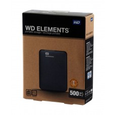 Внешний накопитель 2.5 USB 500Gb WD Elements Portable (WDBUZG5000ABK-WESN)
