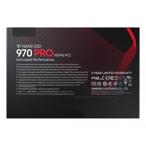 SSD накопитель 512GB Samsung 970 PRO M.2 PCIe 3.0 x4 V-NAND MLC (MZ-V7P512BW)