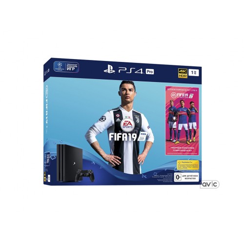 Игровая приставка Sony Playstation 4 Pro 1TB + FIFA 19