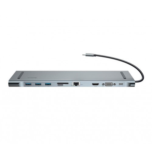 Адаптер SONDER Type-C ports 10 в 1 (HDMI 4K, USB 3.0 x 3, USB-C, SD, MicroSD, VGA, RJ45, 3.5 Jack)