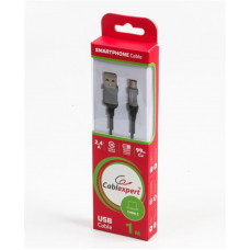 Кабель Cablexpert (CCPB-C-USB-09BK) USB 2.0 A - USB Type-C, премиум, 1м, черный