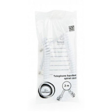 Кабель телефонный Cablexpert (TC4P4CS-2M-W) спиральный, CCS, 4P4C, 2м, белый